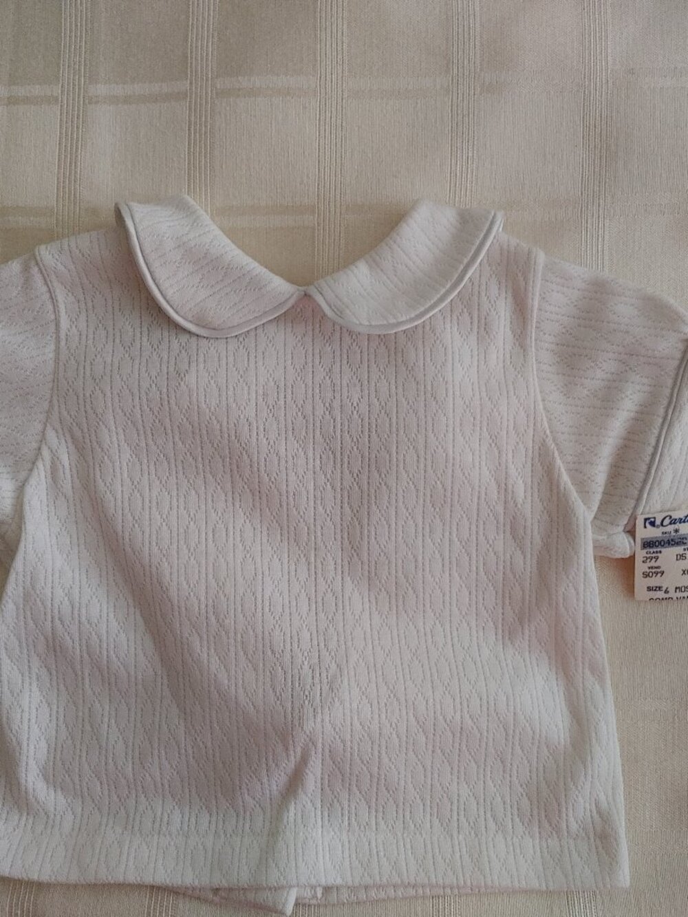 BNWT Vintage Baby Dior Short Sleeve Snap Button Back 6 Months